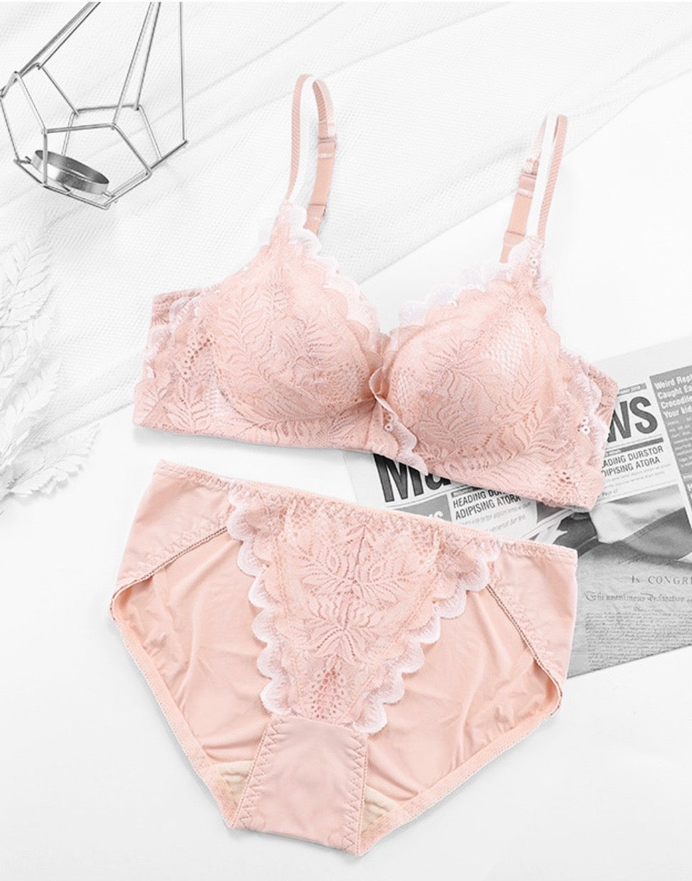 【即納】push-up pink bra set(15)