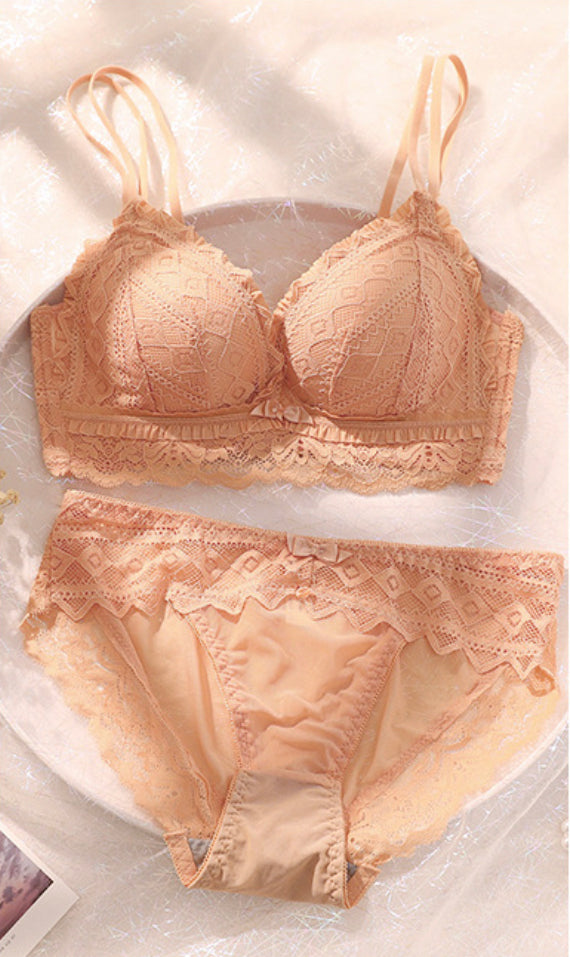 【即納】Push-up coral simple bra set(8)