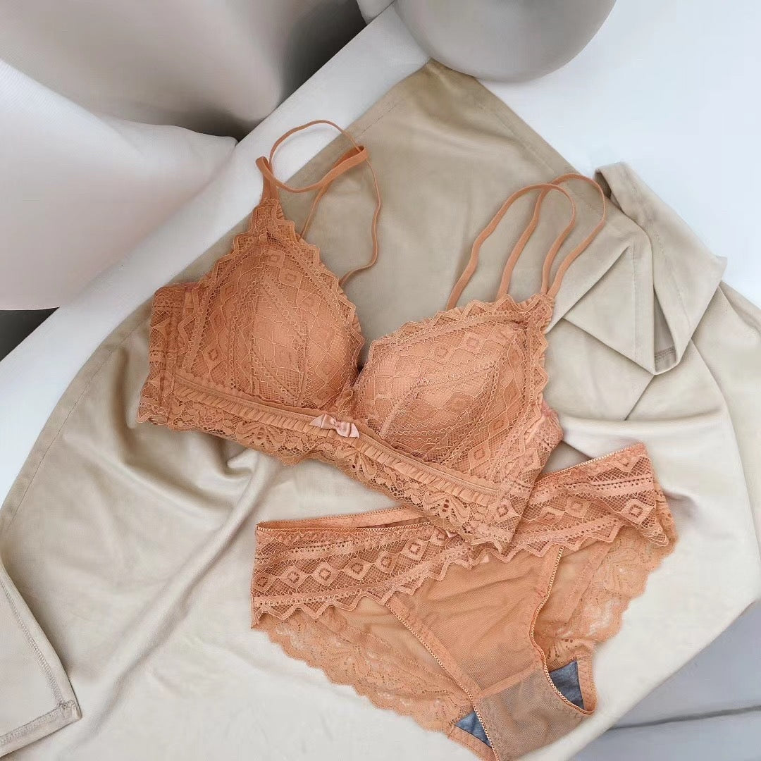 【即納】Push-up coral simple bra set(8)