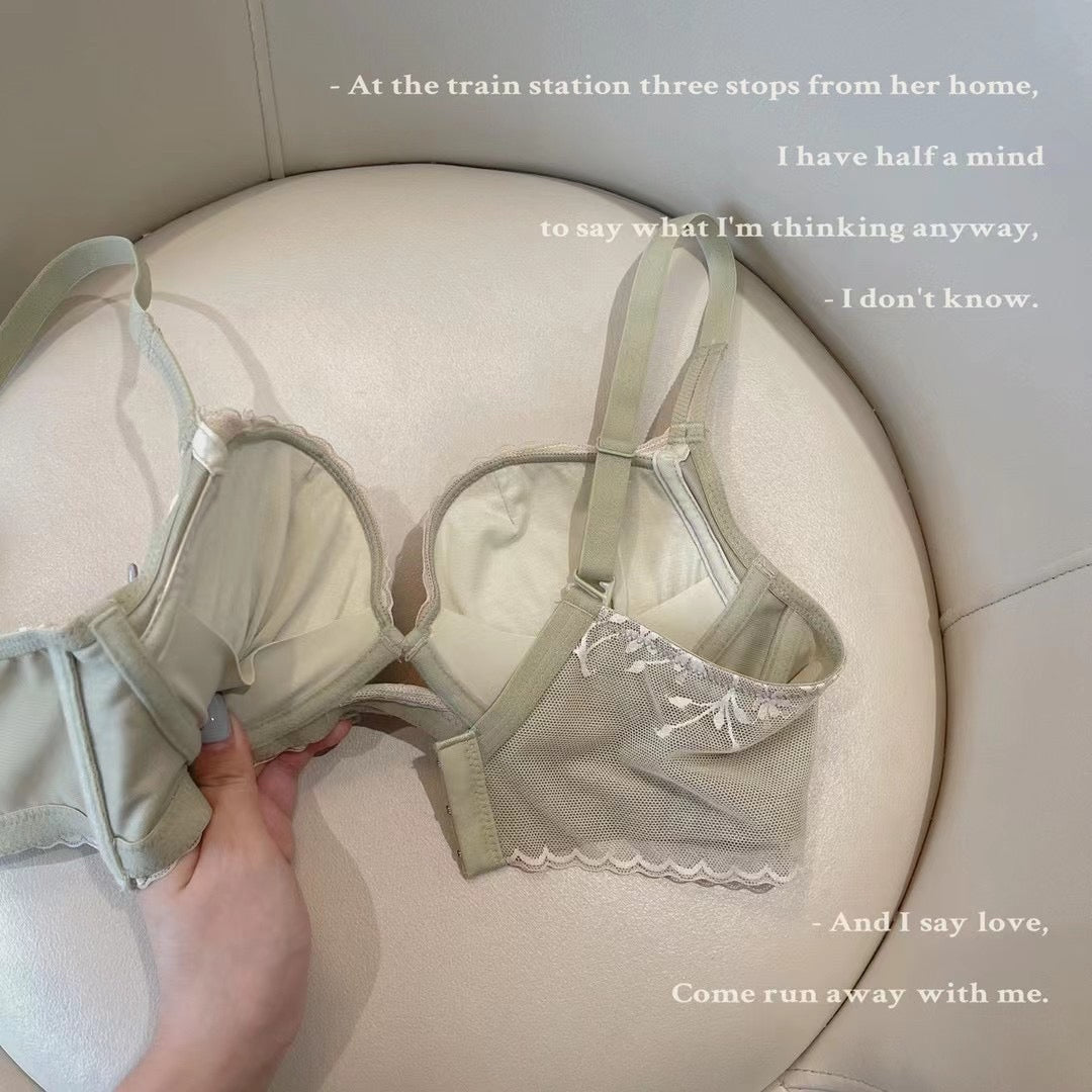 【即納】PUSH-UP OTONA green bra set(1)