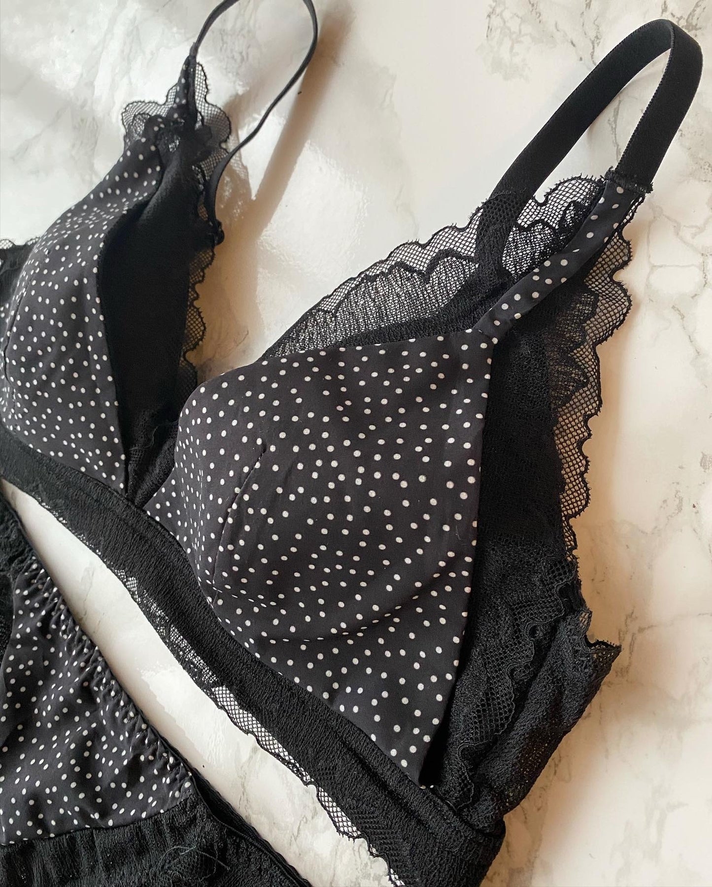 【即納】lace dot bra set(9)
