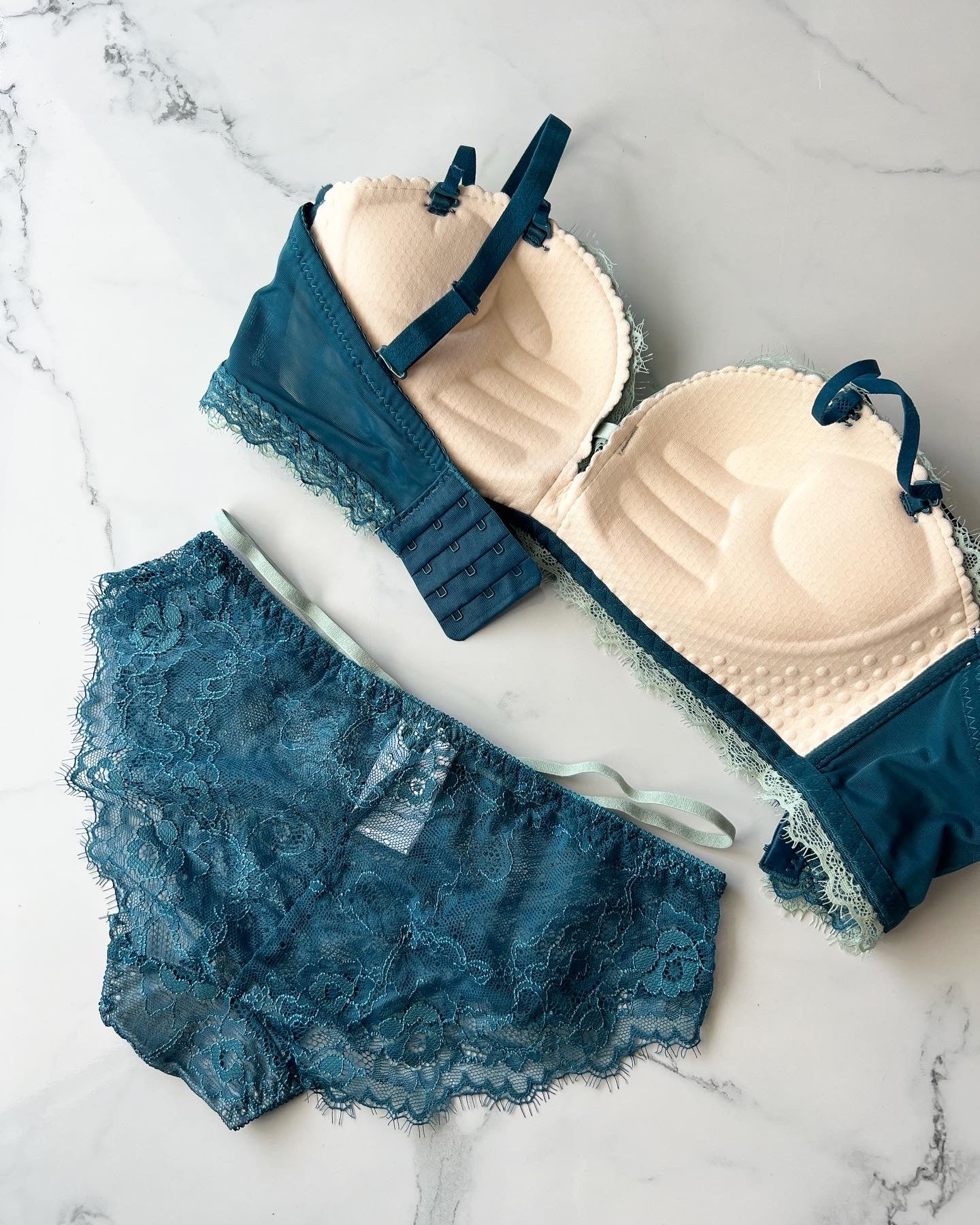 【即納】Blue tone lace bra set（6）