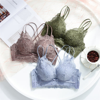 【即納】Push-up blue bra set（10）