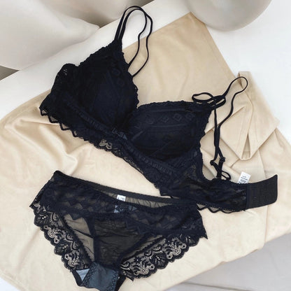 【即納】Push-up Black simple bra s et（6）