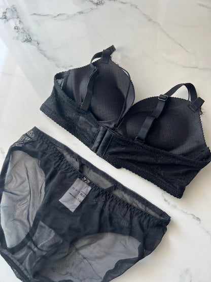 【即納】PUSH-UP Black bra set（16）