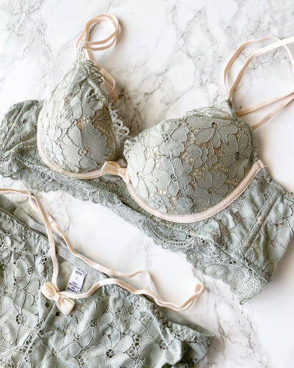 【即納】dusty Green bra set（）