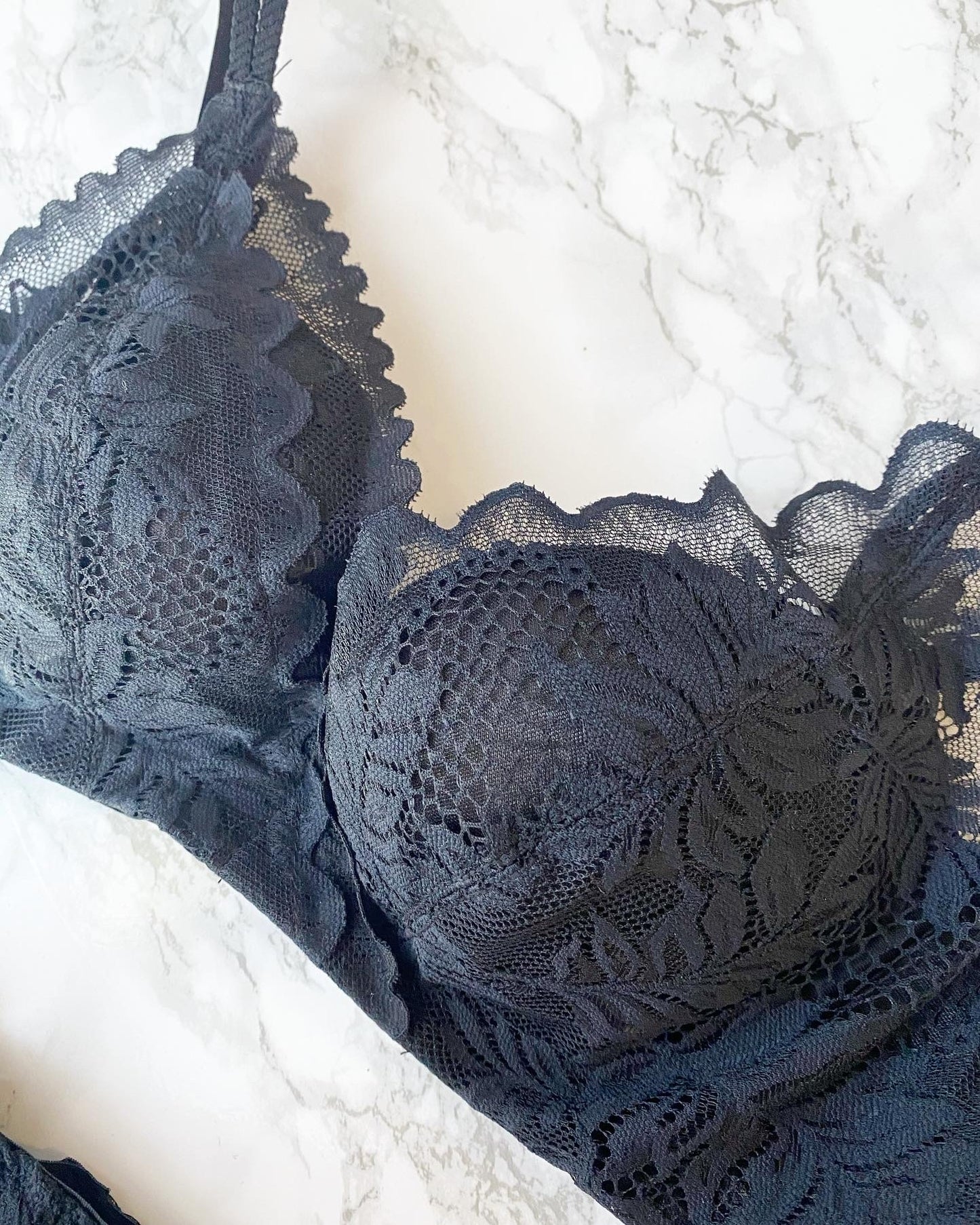 【即納】Black lace bra set（12）