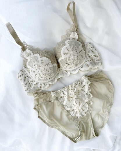 【即納】white push-up bra set（3