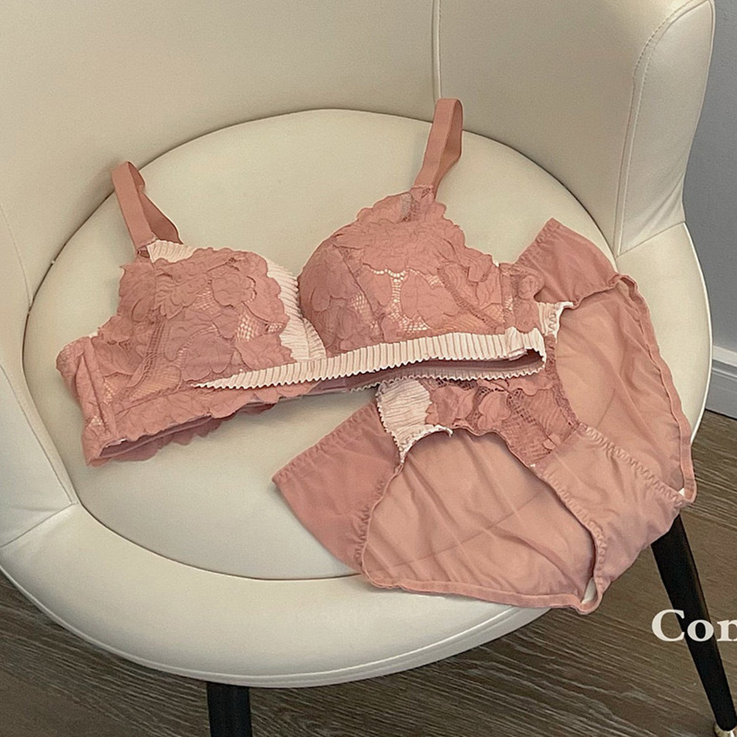 【即納】Pink natural bra set（16）