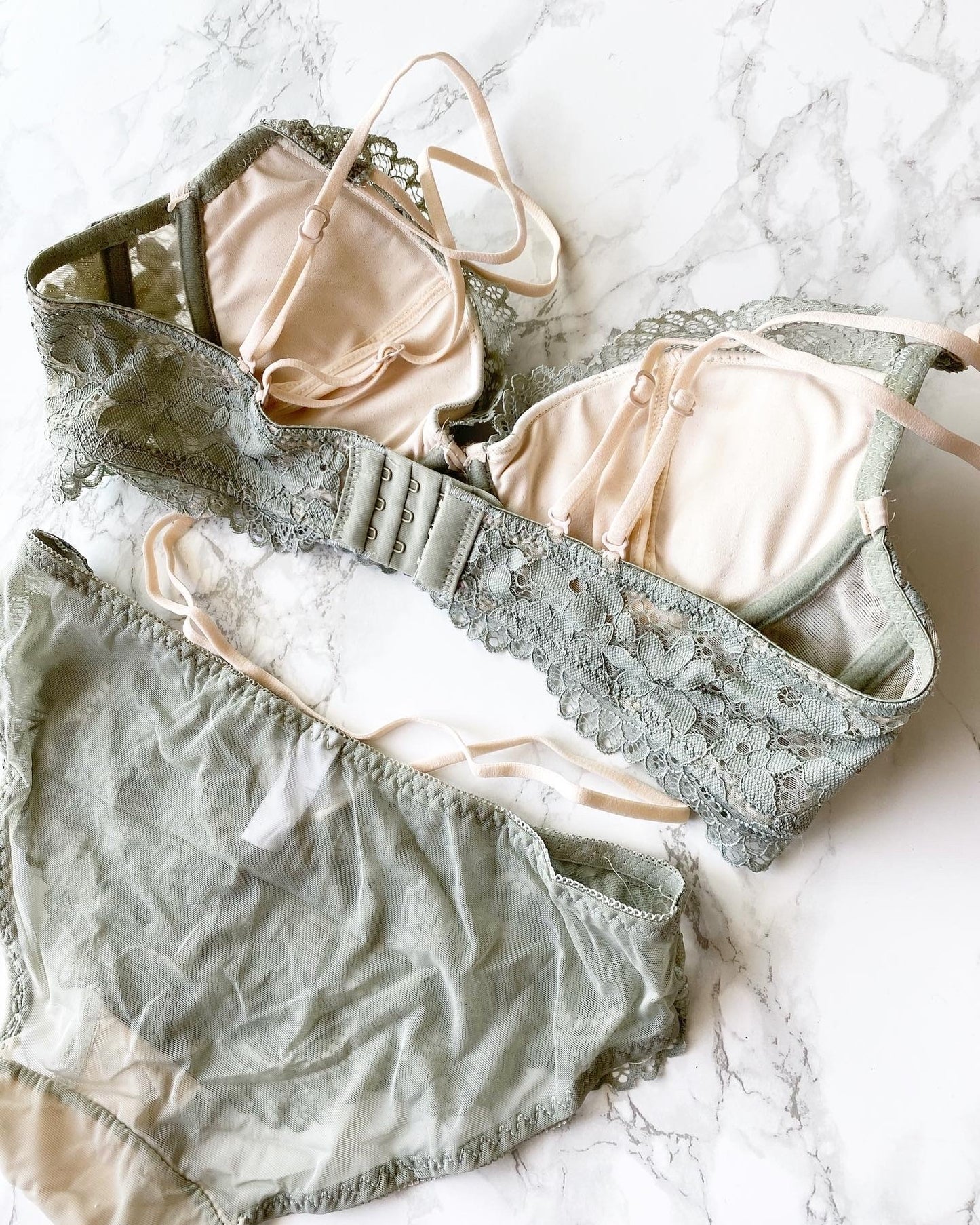 【即納】dusty Green bra set（）