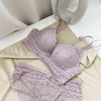 【即納】Push-up purple simple bra set（6）