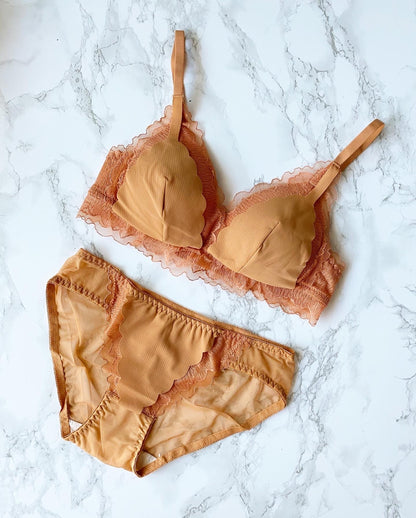 【即納】orange scallop lace bra se t（9）