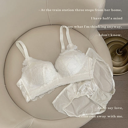 【即納】White natural bra set（6）