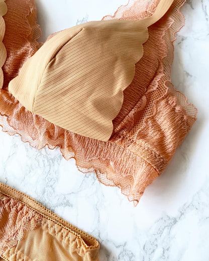 【即納】orange scallop lace bra se t（9）